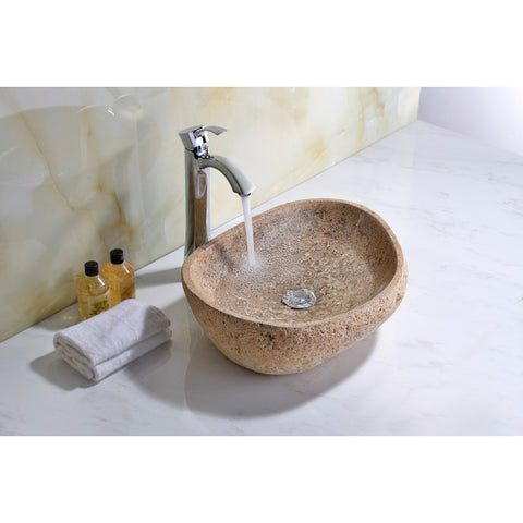 LS-AZ159 - ANZZI Leopards Crest Vessel Sink in Yellow River Stone