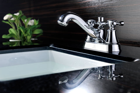 ANZZI Major Series 4 in. Centerset 2-Handle Mid-Arc Bathroom Faucet