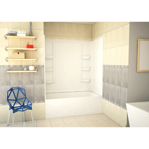 SW-AZ8075 - ANZZI Vasu 60 in. x 36 in. x 60 in. 3-piece DIY Friendly Alcove Shower Surround in White