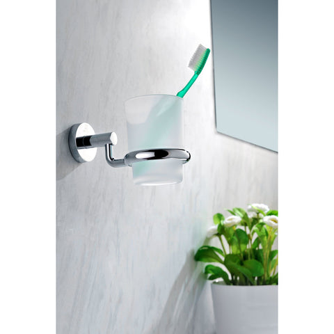 AC-AZ001 - ANZZI Caster Series 7 in. Toothbrush Holder in Polished Chrome