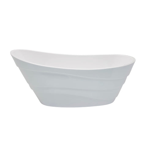 FT-AZ084 - ANZZI Stratus 5.6 ft. Acrylic Reversible Drain Freestanding Bathtub in Glossy White