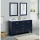 VT-MRCT0060-NB - ANZZI Chateau 60 in. W x 22 in. D Bathroom Vanity Set in Navy Blue with Carrara Marble Top with White Sink