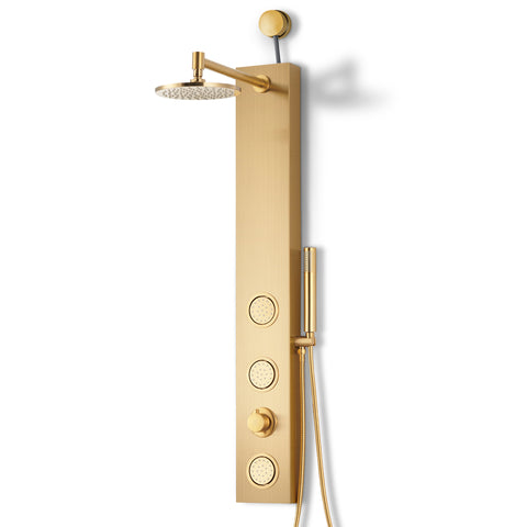 Beverly Series 43 in. 3-Jetted Shower Tower with Heavy Rain Shower and Body Jets and Spray Wand