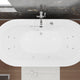 Sofia 5.6 ft. Center Drain Whirlpool and Air Bath Tub in White