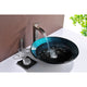 LS-AZ169 - ANZZI Stellar Series 18 in. Round Bathroom Vessel Sink with Stain-Resistant Non-Porous Surface in Marine Crest Finish Glass