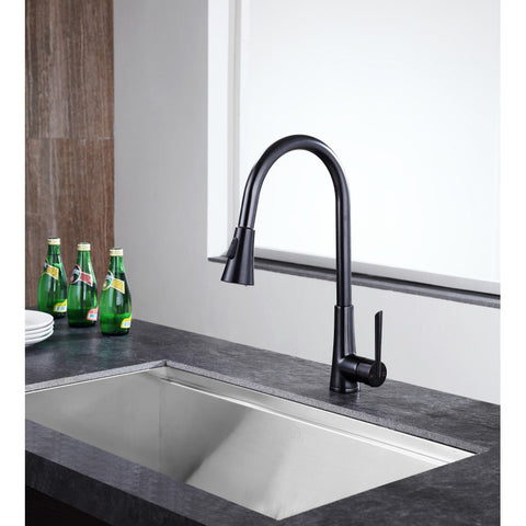 KF-AZ216ORB - ANZZI ANZZI Tulip Series 17.72 in.H Single-Handle Pull-Out Sprayer Kitchen Faucet with Brass Material in Oil Rubbed Bronze Finish