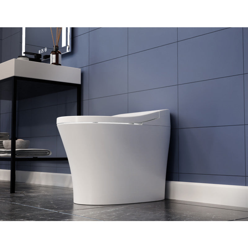 TL-ST823WH - ANZZI ENVO Vail Elongated 1.28 GPF Smart Bidet Toilet in White with Remote Control, Heated Seat, Auto Flush, and Water Filter