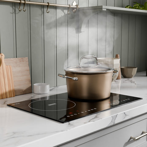 Lunar Collection 20 in. Induction Cooktop in Black with Child Safety Lock, Auto Switch Off, and Dual-Zone Control