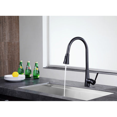 ANZZI Tulip Single-Handle Pull-Out Sprayer Kitchen Faucet