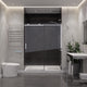 48 in. x 76 in. Frameless Sliding Shower Door with Handle in Chrome