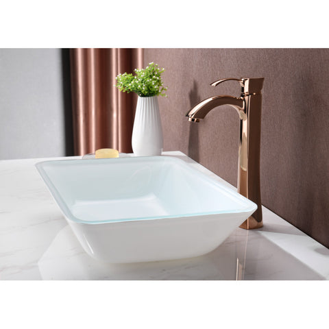 LS-AZ194 - ANZZI Broad Series 18 in. Rectangular Bathroom Vessel Sink with Stain-Resistant Surface in Glossy White Finish Glass