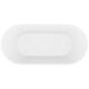 ANZZI Rossetto 5.6 ft. Solid Surface Center Drain Freestanding Bathtub in Matte White