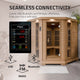 Mauritius 5-Person Carbon FAR Infrared Hemlock Wooden Indoor Home Sauna Room with LED Touch Control Panel