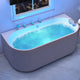 Stone Bell Flatbottom Freestanding Whirlpool and Air Bathtub with Center Drain and Faucet in Various Colors