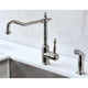 K36203A-108 - ANZZI Elysian Farmhouse 36 in. Double Bowl Kitchen Sink with Locke Faucet in Brushed Nickel