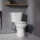 Garden 12 inch 2-pieces 1.28 GPF Siphon Elongated Ceramic Toilet in White Electric Bidet Seat with Auto Lid ADA Included