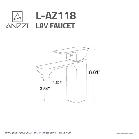 ANZZI Promenade Single Hole Single Handle Bathroom Faucet