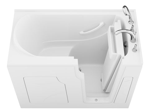 ANZZI Coupe Premier 53 - 60 in x 28 in. Right Drain Soaking Walk-in Tub in White