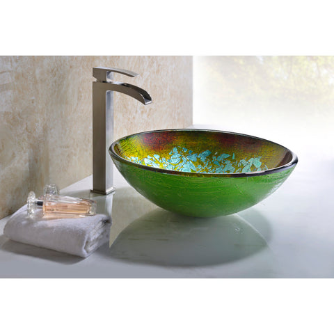 ANZZI Stellar Series Deco-Glass Vessel Sink