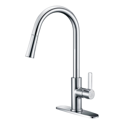 KF-AZ1675CH - ANZZI Serena Single Handle Pull-Down Sprayer Kitchen Faucet in Polished Chrome