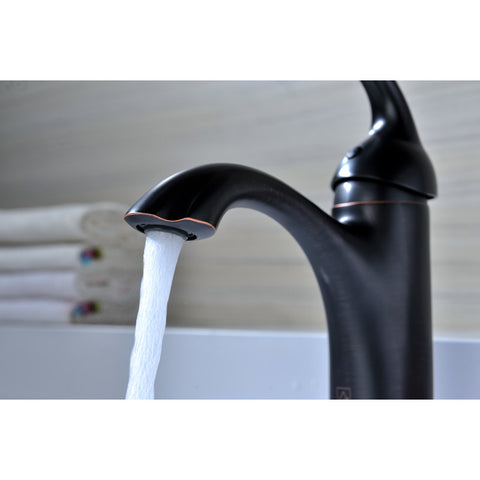 Arc Series Single Hole Single-Handle Low-Arc Bathroom Faucet in Oil Rubbed Bronze