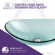 ANZZI Tale Series Deco-Glass Vessel Sink in Lustrous Green