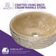 ANZZI Desert Chalice Natural Stone Vessel Sink in Classic Cream