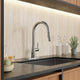 Modern 16 in. 1-Handle Touchless Pull-Down Kitchen Faucet in Brushed Nickel with Motion Sensor and Dual Spray Modes