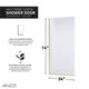 ANZZI Veil Series 74 in. by 34 in. Frameless Glass Shower Screen Shower Door