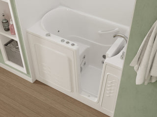 ANZZI 52 in. x 30 in. Right Drain Whirlpool Jetted Bathtub in White with Rounded Toilet and Soft Close Lid