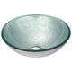 LS-AZ055-R - ANZZI Deco-Glass Vessel Sink in Churning Silver