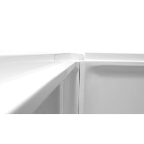 ANZZI Lex-Class 60 in. x 36 in. x 60 in. 3-piece DIY Friendly Alcove Shower Surround in White