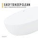 ANZZI Makot 5.6 ft. Man-Made Stone Center Drain Freestanding Bathtub in Matte White