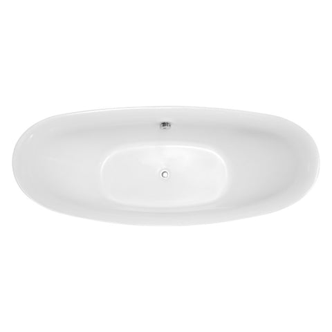 ANZZI Reginald Series 5.67 ft. Freestanding Bathtub in White