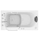 AZ2853LWA-CP - ANZZI Coupe Premier 53 - 60 in x 28 in. Left Drain Air Jetted Walk-in Tub in White