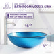 ANZZI Arc Series Deco-Glass Vessel Sink in Lustrous Light Blue Finish