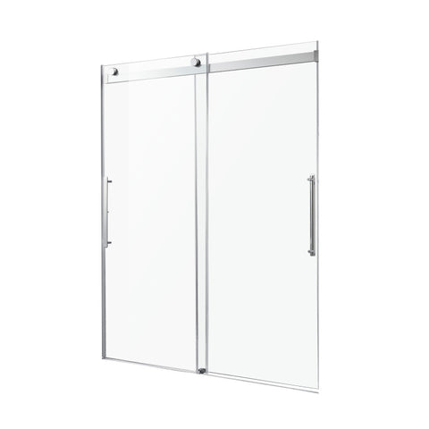 SD-FRLS05901CHR - ANZZI 48 in. x 76 in. Frameless Sliding Shower Door with Handle in Chrome