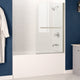 ANZZI 60 in. L x 32 in. W Right Drain Tub in White and 34 in. W x 58 in. H Frameless Tub Door in Brushed Nickel Finish