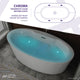 ANZZI Jarvis Series 67" Air Jetted Freestanding Acrylic Bathtub in White