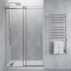 SD-FRLS05901BN - ANZZI Stellar Series 48 in. x 76 in. H Sliding Frameless Shower Door in Brushed Nickel with Tsunami Guard Tempered Glass