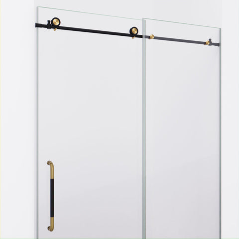 ANZZI Madam Series 48 in. by 76 in. Frameless Sliding Shower Door with Handle