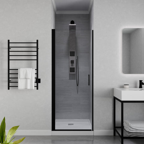 ANZZI Lancer 29 in. x 72 in. Semi-Frameless Shower Door with TSUNAMI GUARD