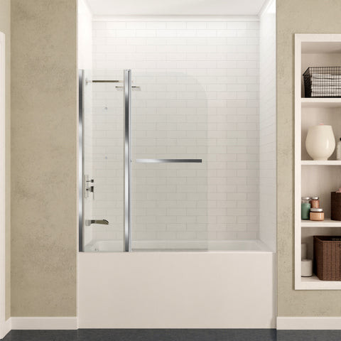 ANZZI Galleon 48 in. x 58 in. Frameless Tub Door with TSUNAMI GUARD
