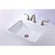 ANZZI Dahlia Series 19.5 in. Ceramic Undermount Sink Basin in White