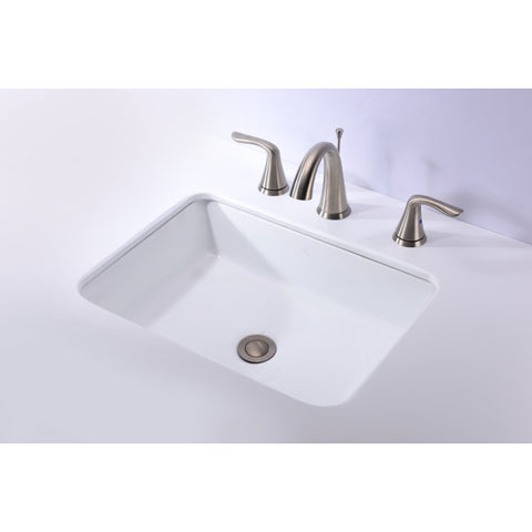 ANZZI Dahlia Series 19.5 in. Ceramic Undermount Sink Basin in White