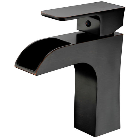 Forza Series Single Hole Single-Handle Low-Arc Bathroom Faucet in Oil Rubbed Bronze