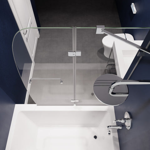 ANZZI Herald Series 48 in. by 58 in. Frameless Hinged Tub Door