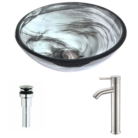 Mezzo Series Deco-Glass Vessel Sink