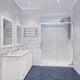 48 in. x 72 in. Framed Shower Door with TSUNAMI GUARD in Polished Chrome