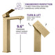 L-AZ096BG - Enti Series Single Hole Single-Handle Vessel Bathroom Faucet in Brushed Brass